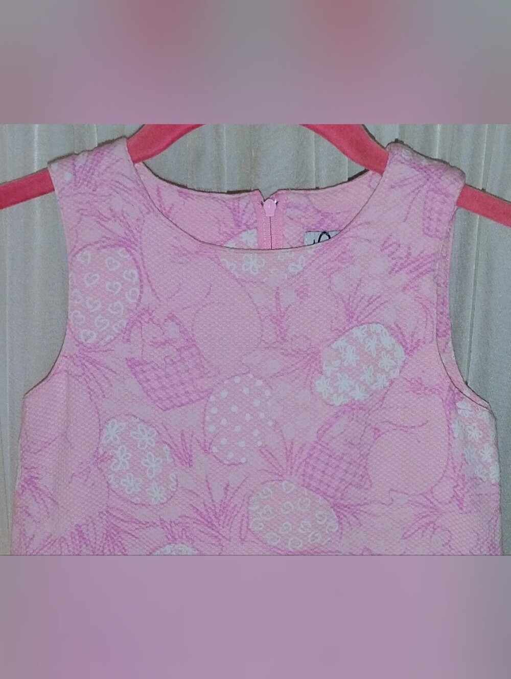 Lilly Pulitzer White Label Girl's Sunset Pink Bunny Easter Rabbit Dress Size 4